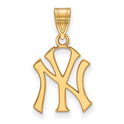 10k Gelbgold Gold Major League Baseball New York Yankees N-Y Medium Anhänger