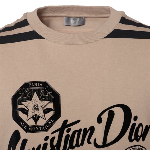 Dior Cotton T-shirt S Men's Black × Brown couture print 483J636B0554 - Bild 4 von 6
