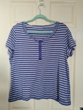 Beautiful Soft Grey & Purple Debenhams Ladies Top Size 18 Smart Casual Wear