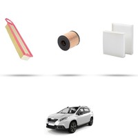 Hoffcar Wartungsset - 3 Filter Kompatibel Mit Peugeot 2008 1.6 Vti 88KW Ab 2