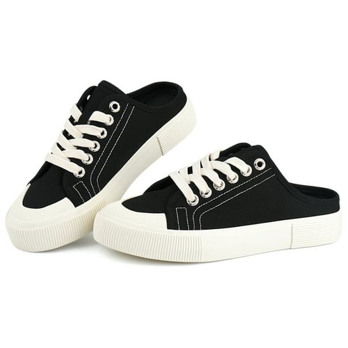 Jenn Ardor Damen-Slipper Pantoletten Canvas-Sneaker Freizeitschuhe Low-Top Größe 10