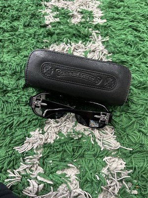 Chrome Hearts Hung Sunglasses Black Frame Black Lens with Case Authentic Japan