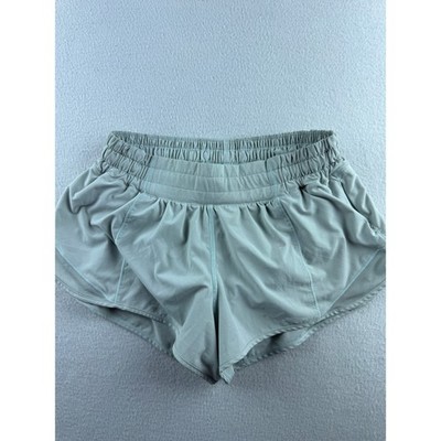 Lululemon Hotty Hot High-Rise Lined Short 2.5 Silver Blue Sage Green Size 6