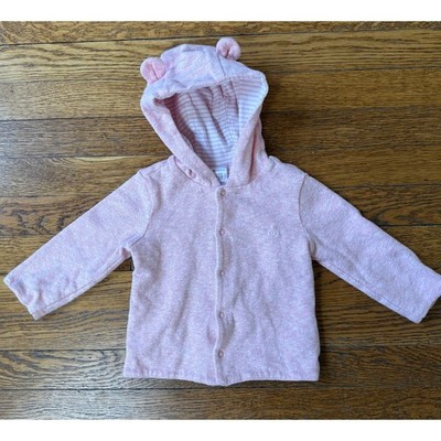Gap Girls' Pink Hooded Sweatshirt Size 6-12 Months
