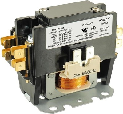 1 Pole 25 Amp FLA 24VAC Air Conditioner AC Condenser Compress Size: 1P 25A 24V