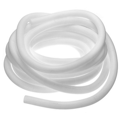 7/8 Inch x 33 Ft Split Wire Loom Tubing, Guard Convoluted Flex, White