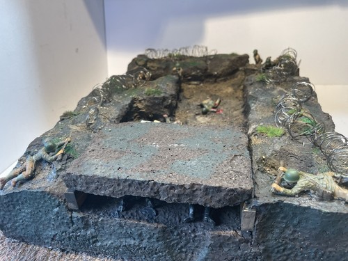 WW2 Hand Made Diorama 1-32 Scale German Machine Gun Nest Under Atttack - Picture 6 of 8