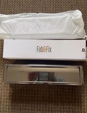 BRAND NEW Fab Fix Nu Mail Heavy Duty 12” Spring Letterbox Plate - Chrome
