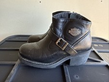 Harley-Davidson Women's Boots Size 6 Vintage Y2K Cool Boots Motorcycle Oil Res