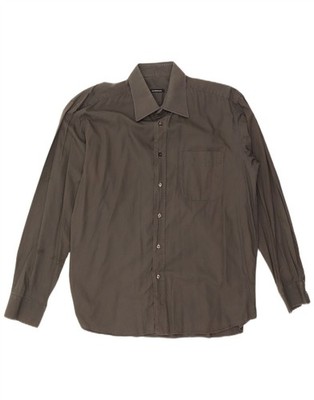 ROCCOBAROCCO Mens Shirt Size 41 16 Large Grey Cotton BR20