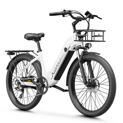 48V 1100W E-Bike 24'' Fat Tires Off-Road Electric Mountain Bike for Adults 28MPH