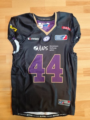 ELF Frankfurt Galaxy Game Worn Jersey Trikot American Football MPS Schwarz