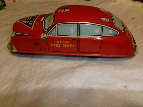 MARX OFFICIAL FIRE CHIEF CAR TIN FRICTION TOY