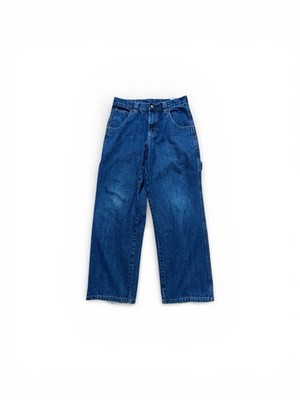 Lee Authentic Carpenter Jeans 28x27 Dark Wash Utility Pocket 100% Cotton