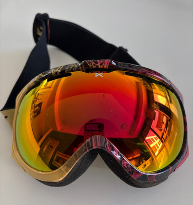Anon Snowboard Ski Goggles red and yellow strap and frames-tinted lens