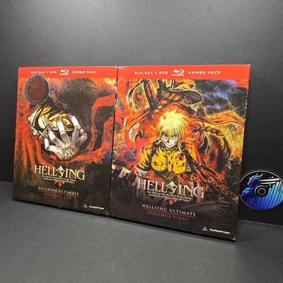 Hellsing Ultimate Volumes 1-8 Complete I-VIII (Blu-Ray DVD 2012) w/ Slipcovers