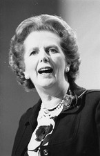 British Prime Minster Margaret Thatcher speaking at Conservative P- Old Photo