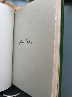RARE SIGNED Tipped In Sheet JOHN FOWLES THE EBONY TOWER 1st Edition 1974 HC DJ