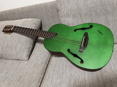 ギター K.Yairi Nocturne 871ST Electric Acoustic Guitar K.Yairi Nocturne CTM Green F Hole Japan