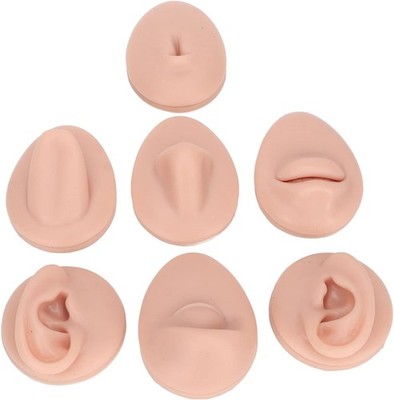 Soft Silicone Flexible Model Body Part Displays Set, Silicone Tongue Mouth Navel
