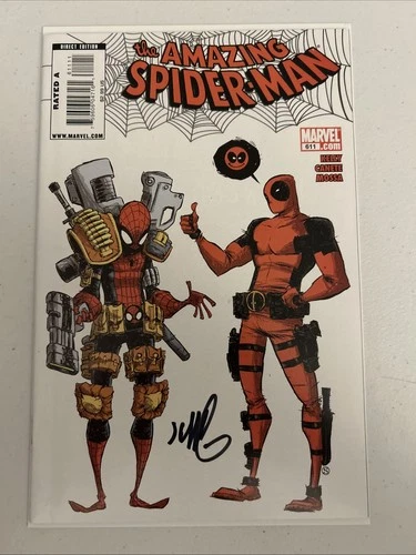 Marvel Comics The Amazing Spider-Man #611 Variant Signed Skottie Young Deadpool