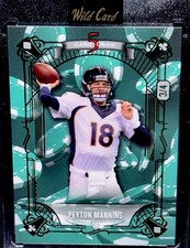 Peyton Manning /4 Rare Broncos Colts Football HOF Legend Mint Green  Chrome 3/4