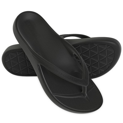 LightFeet Black Arch Support Flip Flop | Unisex Orthopädische Sandalen | Hilft Müde