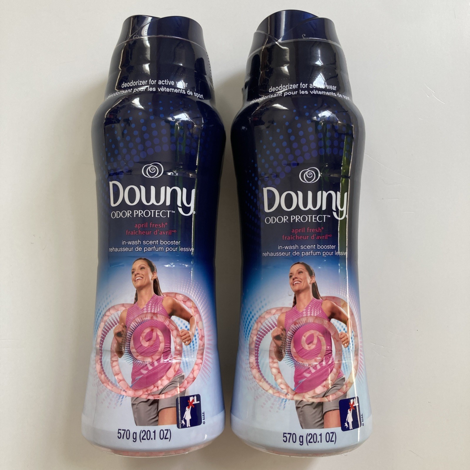 2 Pack - Downy Odor Protect April Fresh In-Wash Scent Booster Beads, 20.1 oz ea