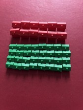 Monopoly 32 Green Houses & 12 Red Hotels. Genuine, Vintage, Plastic Spare Parts