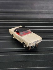 Aurora TJet 65 1965 White Mustang Black Hardtop Thunderjet Black Seats Red Inter