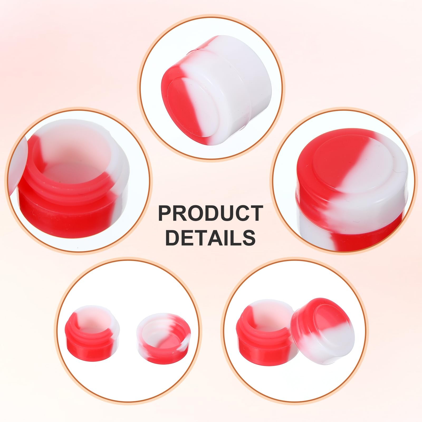 100 Pieces Silicone Wax Containers Non Stick Silicone Wax Containers Multi Us