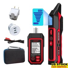 Rechargeable Circuit Breaker Finder LCD GFCI Tester Non-Contact Voltage Tool New
