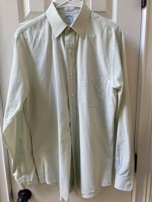 Brooks Brothers 346 Green Slim Fit  15-4/5  Gingham Button Down Men's Shirt