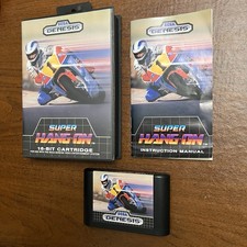 Super Hang-On (Sega Genesis, 1989) Authentic Game Cartridge, CIB Complete