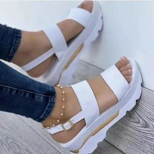 Women’s Wedge Sandals Summer Low Platform Shoes Holiday Comfort Sandals 3-8