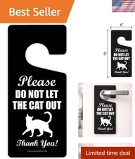 Unique Cat Door Hanger Gift for Pet Lovers - 4x9 Inches Durable Metal