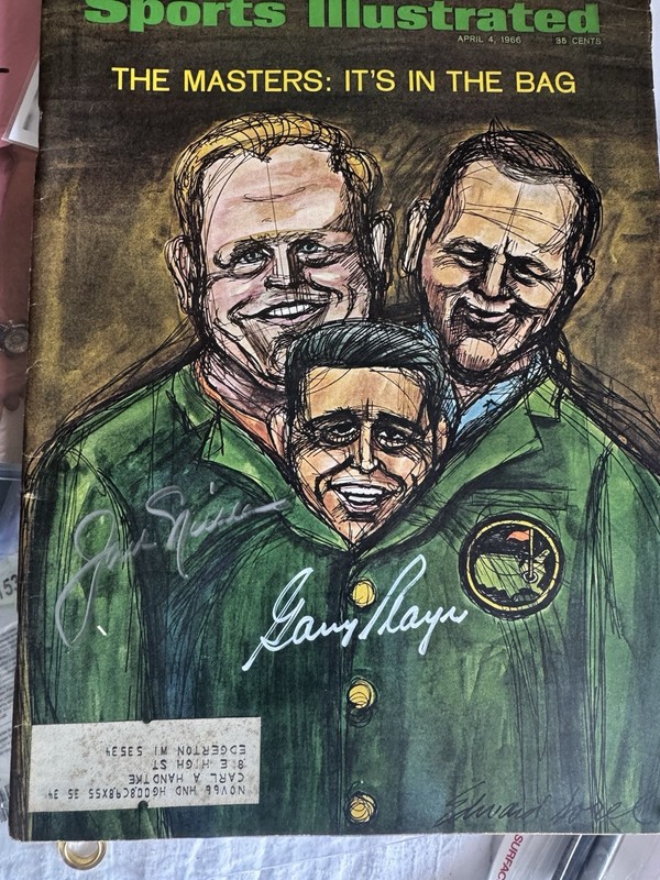 Jack Nicklaus Arnold Palmer Gary Player Sports Illustrated With Signatures