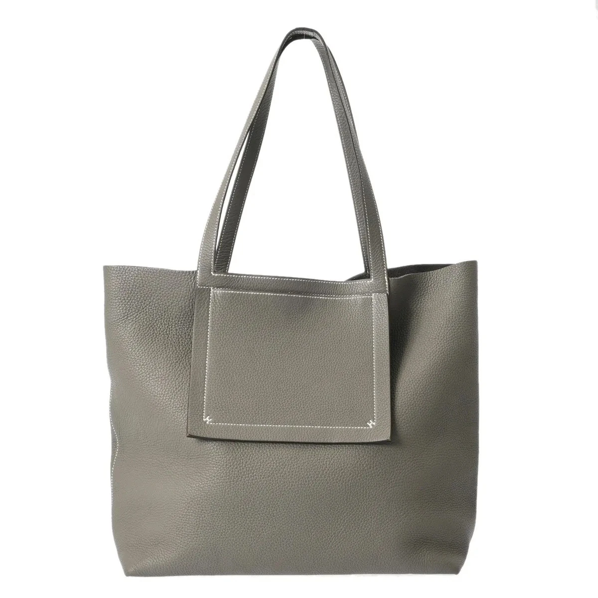 Hermes — Hermes Cabas Sellier 46 733051 Tote Bag Clemence Leather #WB3637