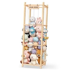 Stuffed Animal Storage  Organizer, Wooden Cute Zoo Toy Holder for primary
