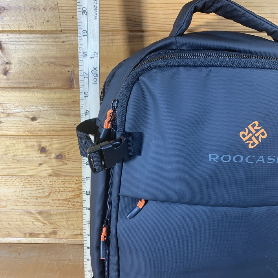 Mochila para portátil ROOCASE negra viaje de negocios trabajo Foto 4 de 4