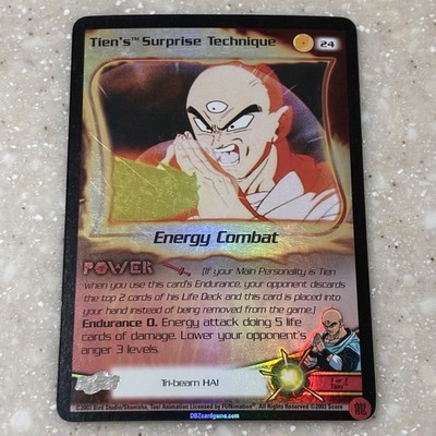 1x DBZ CCG TIEN'S SURPRISE TECHNIQUE 24 HOLO FOIL FUSION SAGA LIMITED