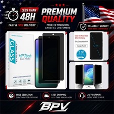 HPTech Privacy Screen Protector for Google Pixel 8 Tempered Glass 2 Pack