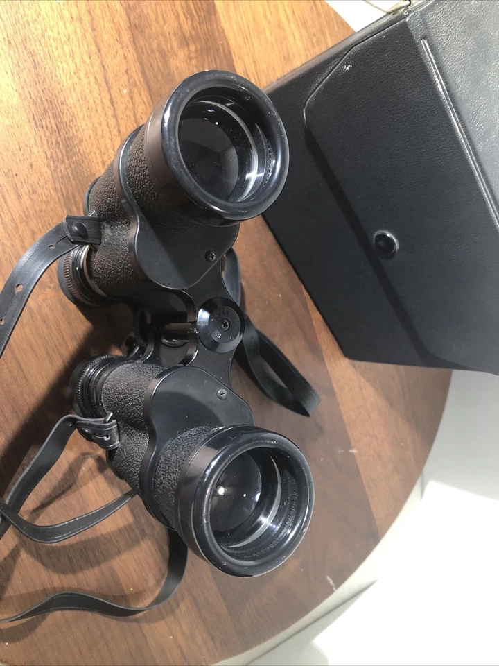 Vintage Binolux 7x35 Binoculars Japan w/Strap and Case - Image 4 of 4