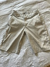 Nike Dri-Fit Golf Shorts Boys Small Stretch Beige Lightweight Small Blemish M1