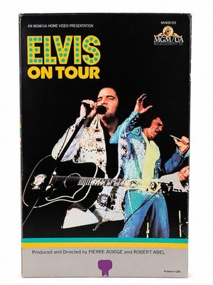 Elvis On Tour 1972 BIG Carboard Box Vintage MGM/UA Tape w Original Box 1982 VHS