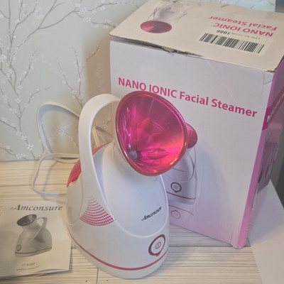 Amconsure Nano-Ionic Facial Steamer ZJ-6380 White Pink 280W
