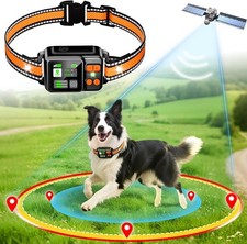 GPS Wireless Dog Fence System Collar   2-in-1 Remote or App Controlled Bounda...