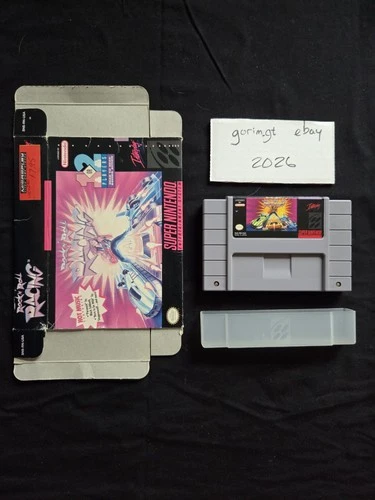 RARE - Rock n' Roll Racing, SNES, Blizzard - Game + Box - Authentic, Tested