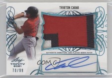 2021 Leaf Trinity Patch Platinum 70/99 Triston Casas #PA-TC1 Patch Auto 1e0w