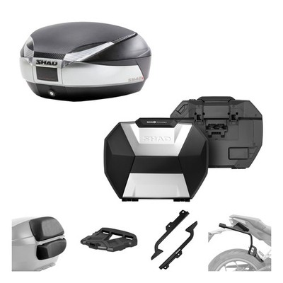 SHAD SH48 Titan und SH38X Alu Komplettset für Suzuki 1000 DL V-STROM 2014-2019